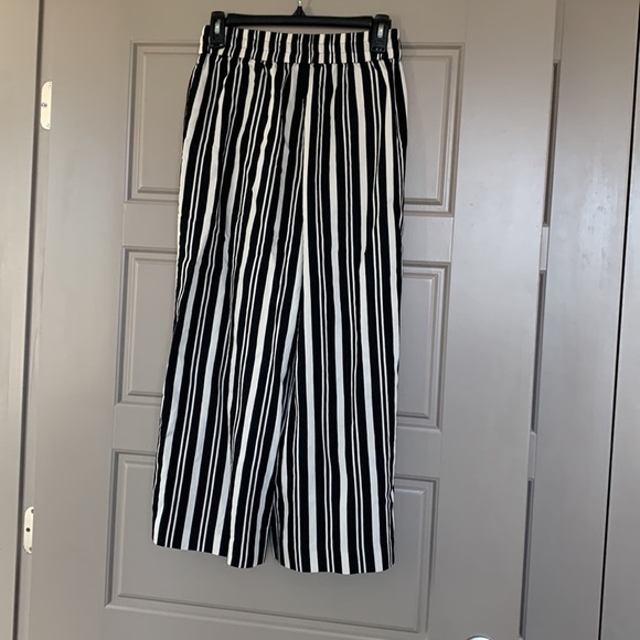 JASON WU STRIPED BLACK WHITE CROPPED PANT XS - Picture 5 of 6